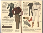 Banana Republic Catalog #34 Holiday 1987 Checkered Shirt, Gabardine Skirt, Woven Leather Belt, All-Night Flightsuit, Bergamo Gloves