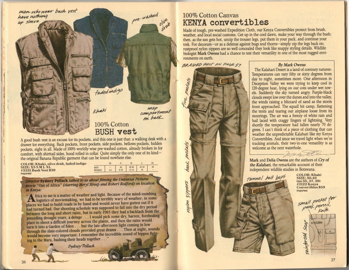 Banana Republic Catalog # 28, Summer 1986: Voices From Africa ...