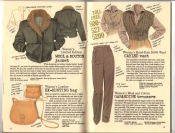 Banana Republic Catalog #30 Holiday 1986 Wool & Mouton Jacket, Ex-Hunting Bag, Cabled Vest, Gabardine Trousers